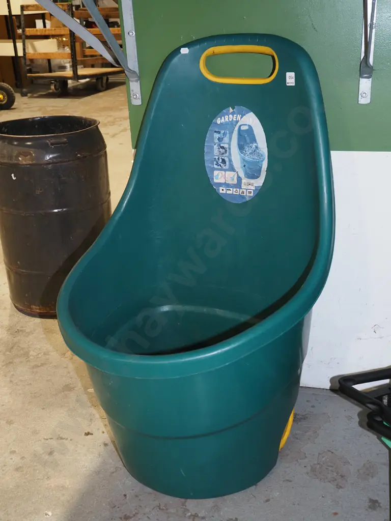green plastic garden cart Image 1++