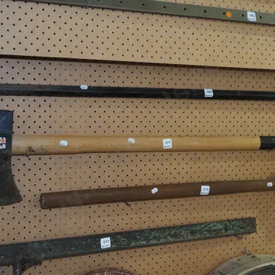 wooden handled log splitter