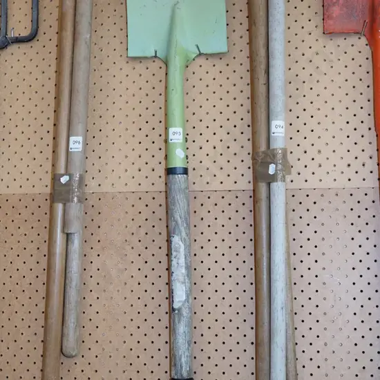 wooden handled garden spade