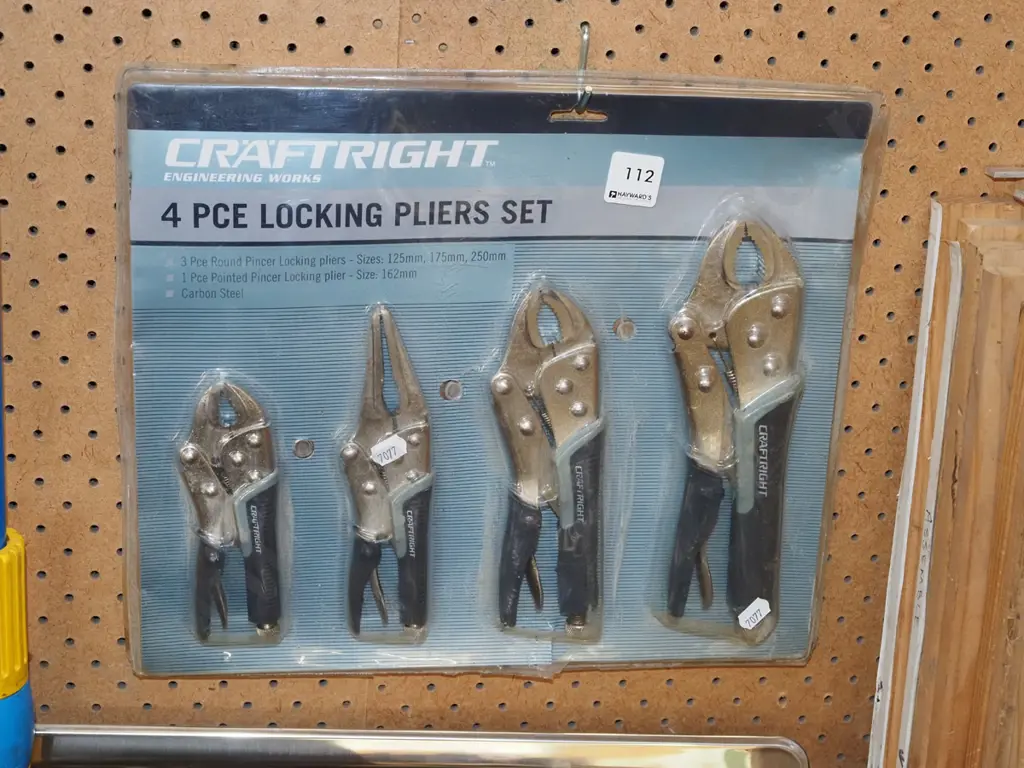 Craftright 4 piece locking pliers set Image 1++