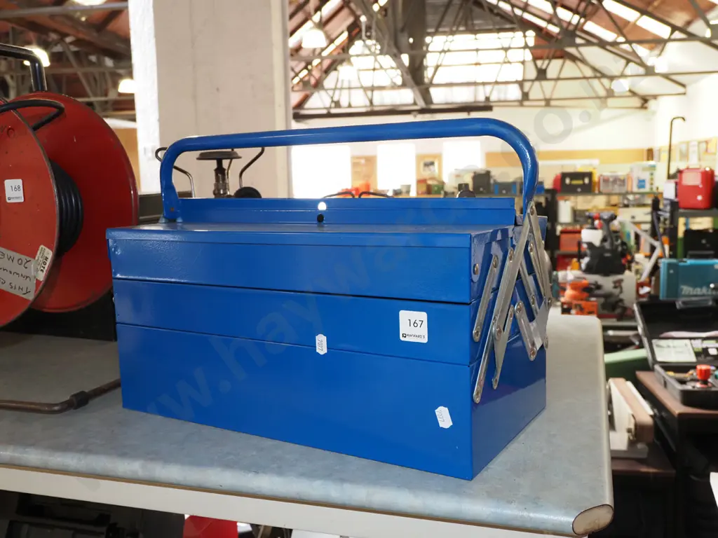 blue metal  concertina tool box Image 1++