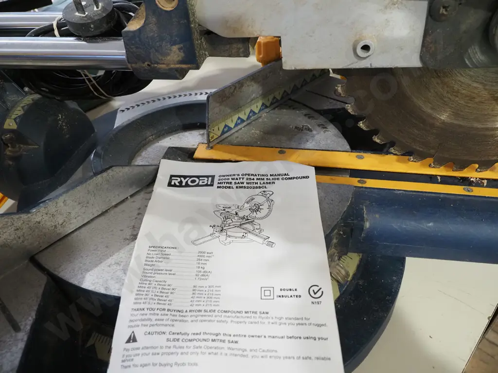 Ryobi 254mm slide compound mitre saw Image 1++