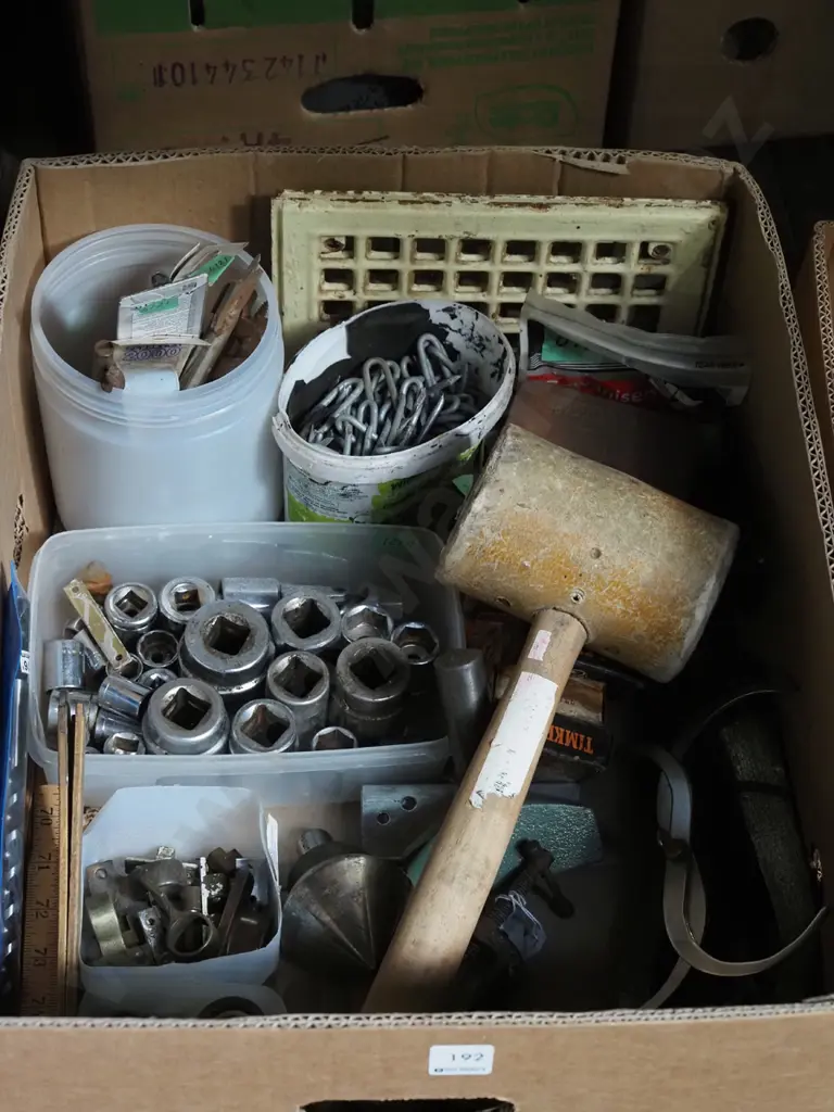 box; sockets, drill bits, mallet etc Image 1++