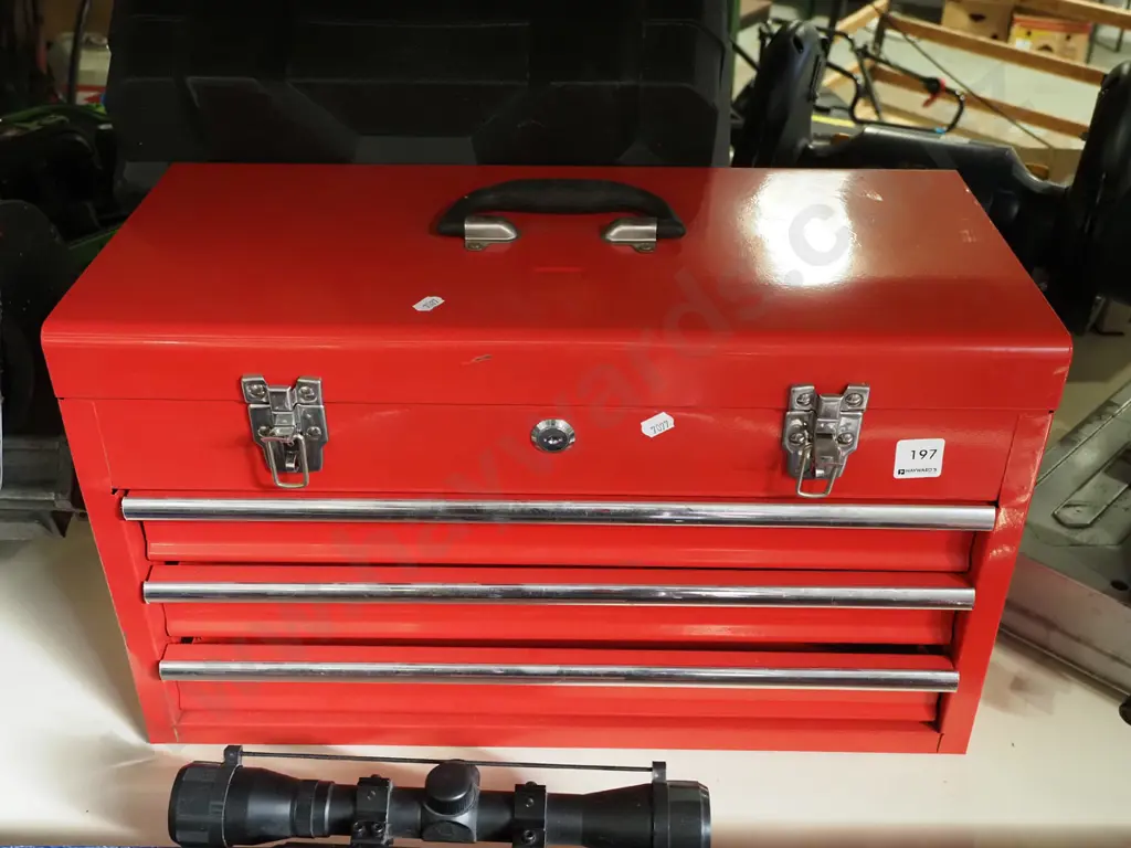red metal tool box Image 1++