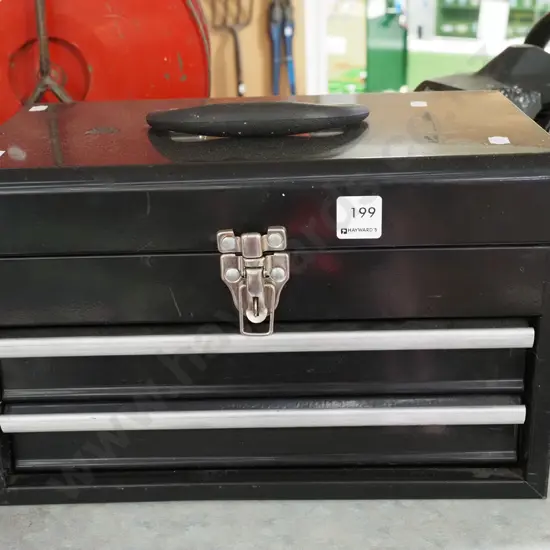 black metal tool box