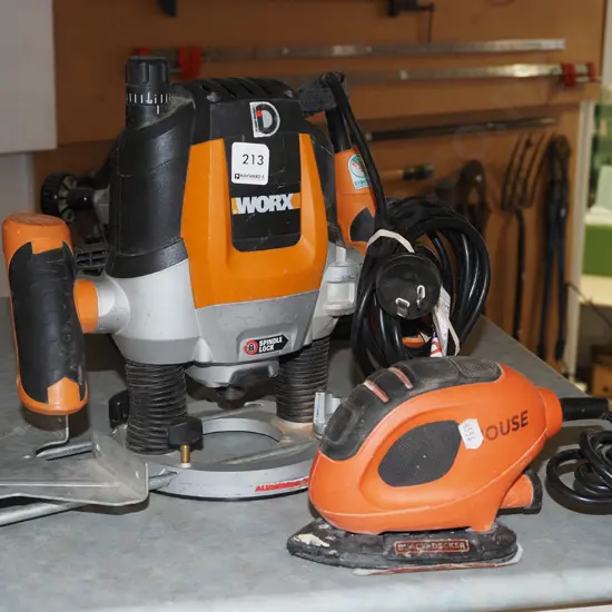 Works plunge router, Black & Decker mouse sander