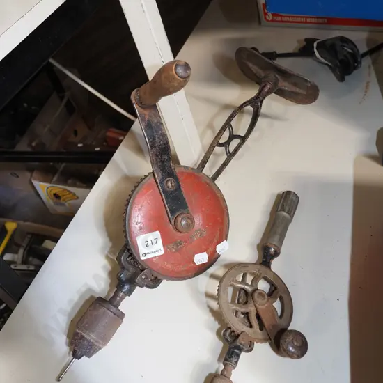 2x vintage egg beater drills