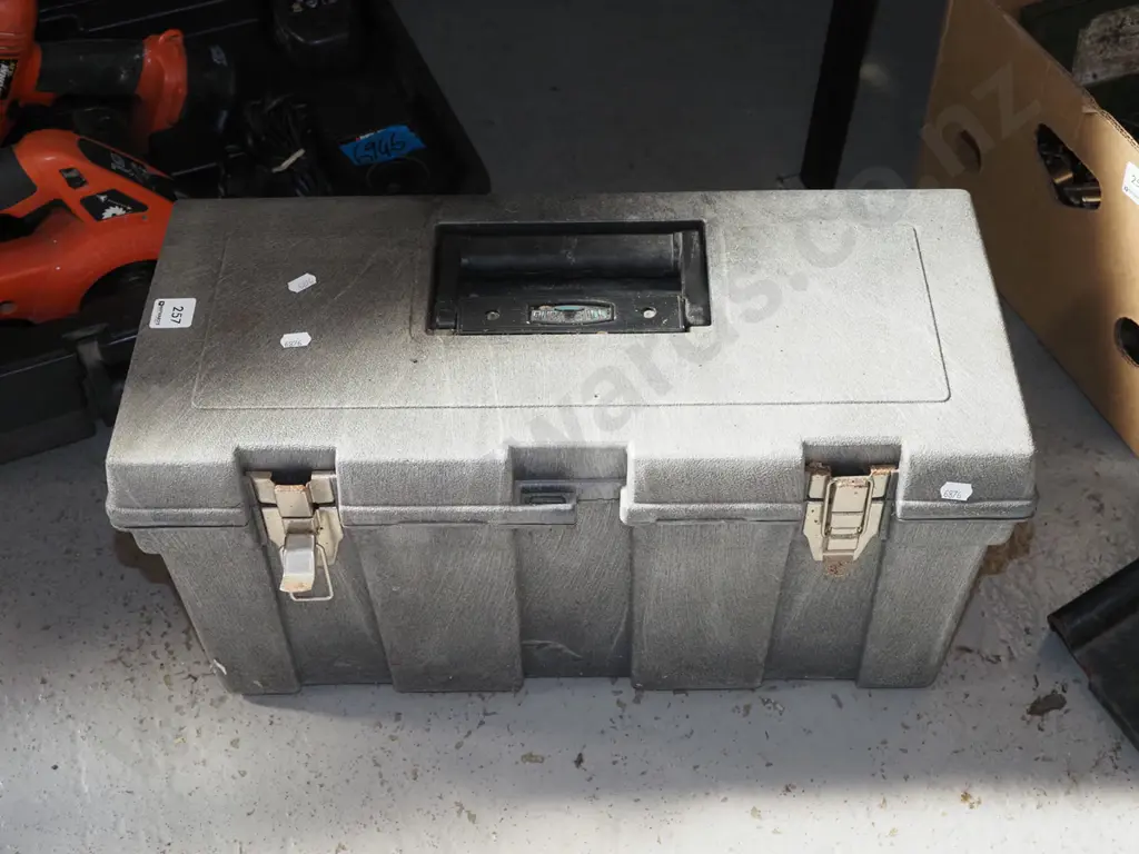 grey plastic tool box Image 1++