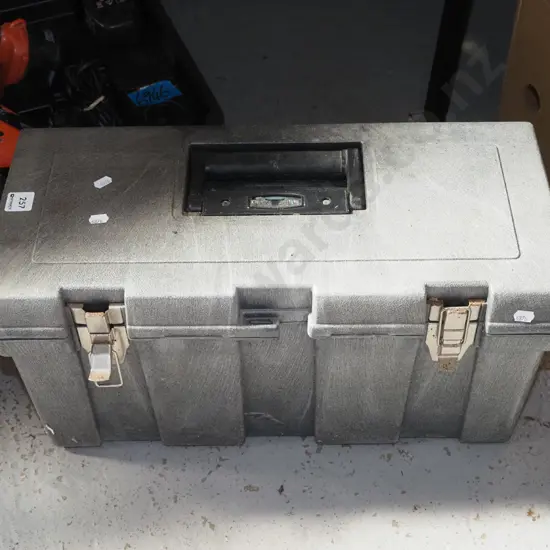 grey plastic tool box
