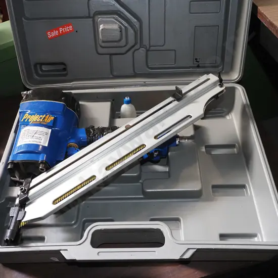 Project air nail gun in plastic case