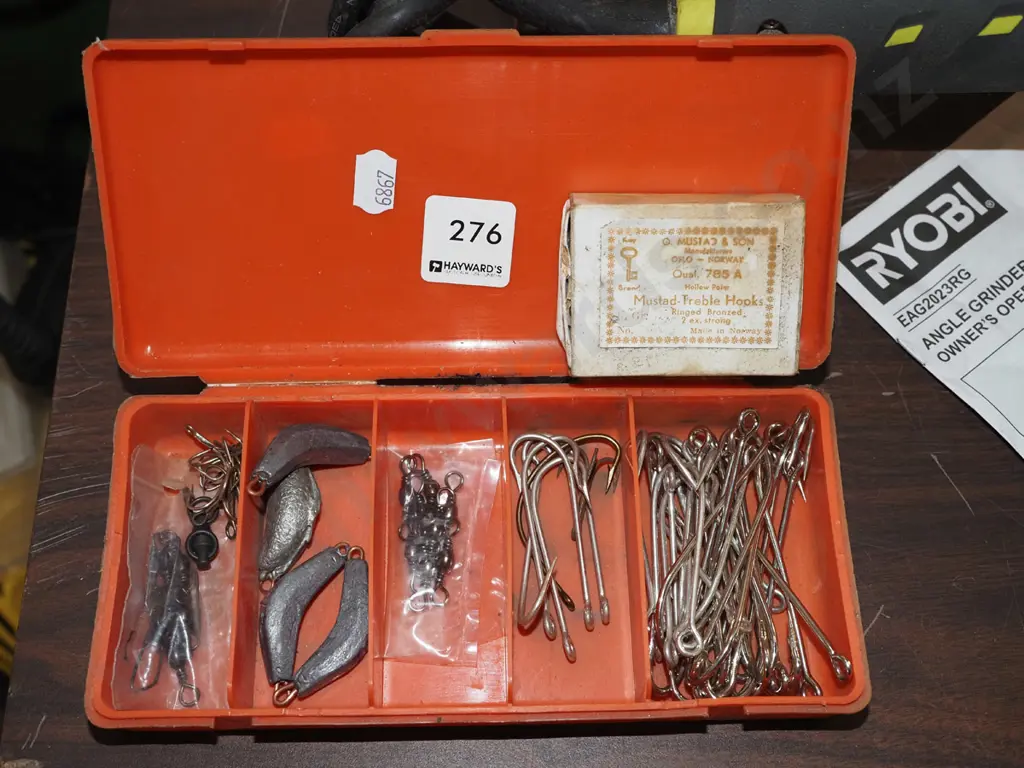 tackle box; hooks, sinkers Image 1++