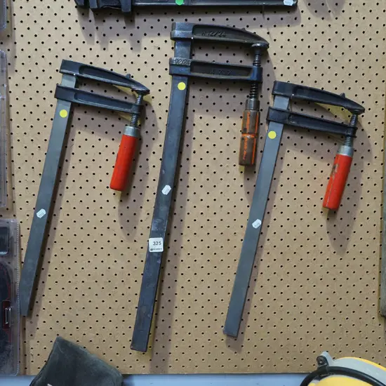 3x F clamps - yellow dots