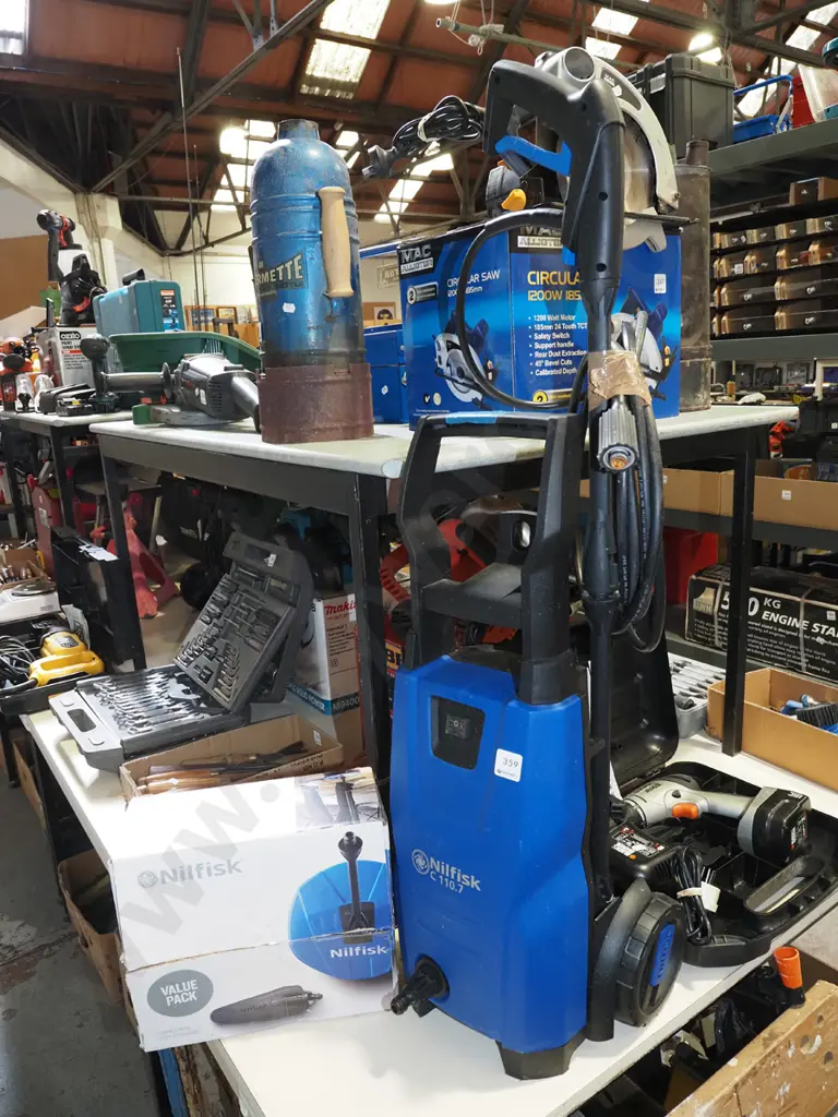 Nilfisk C110.7 water blaster with deck scrub attachment Image 1++