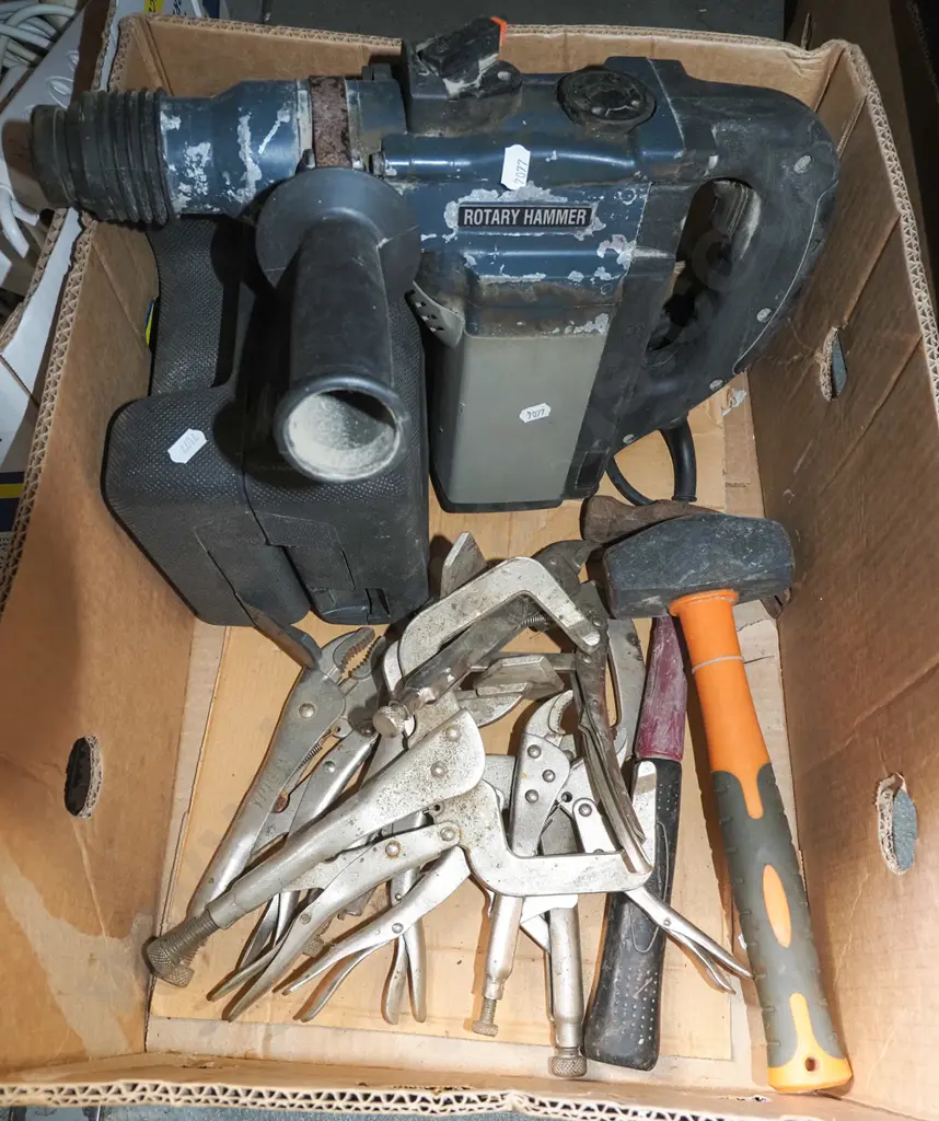 box; rotary hammer, welder's clamps etc Image 1++