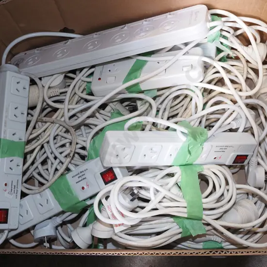 box; extension cords, multi boxes