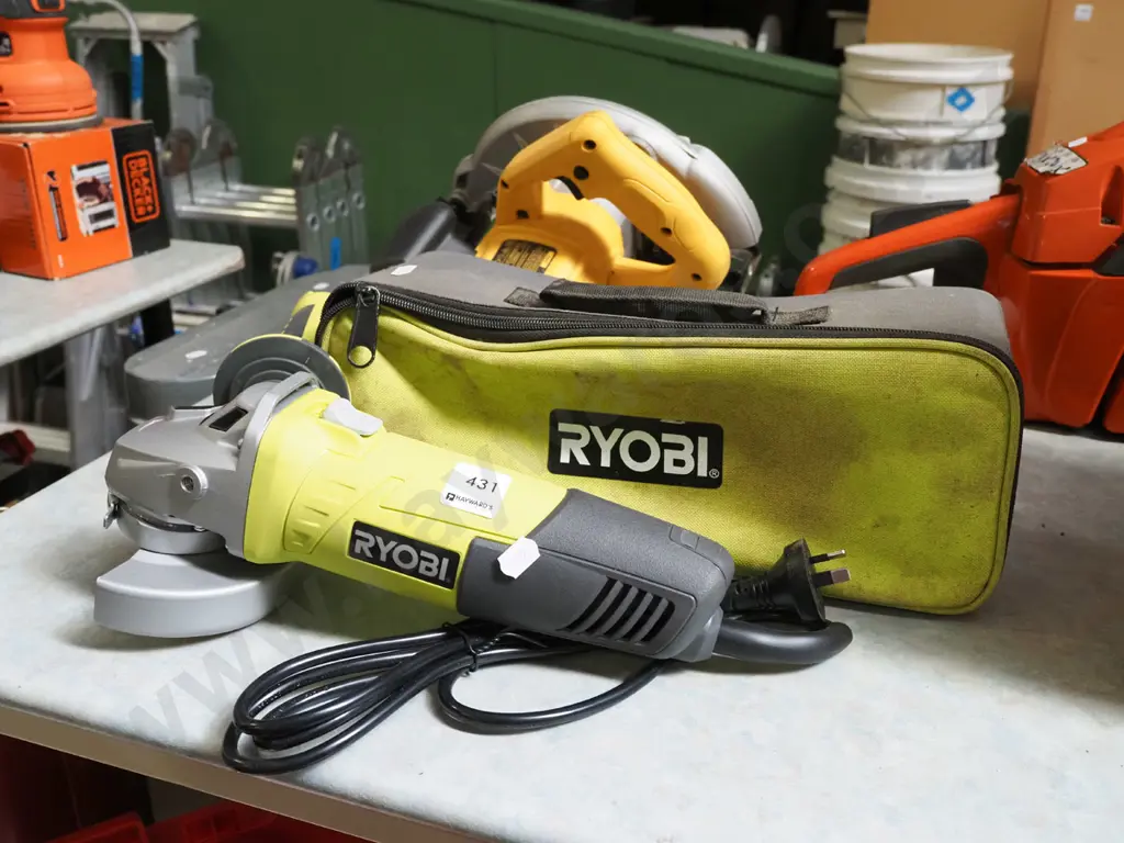 Ryobi angle grinder in soft case Image 1++