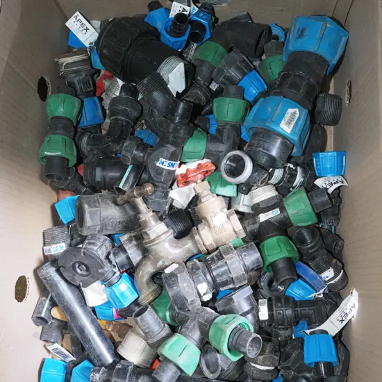 box; irrigation fittings, brass tap