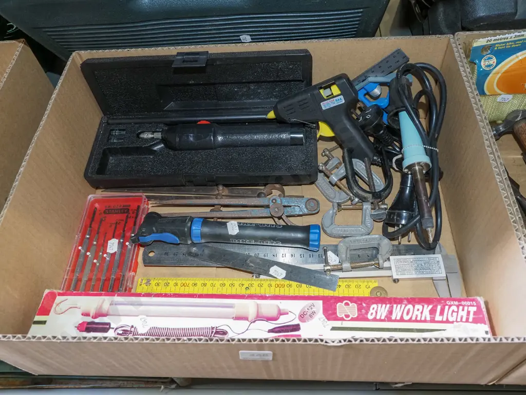 box; work light, builder's rule, soldering iron etc Image 1++