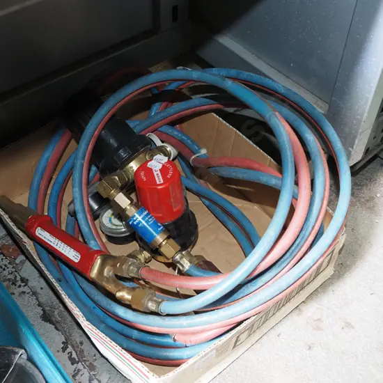 gas welding hose, torch and valves