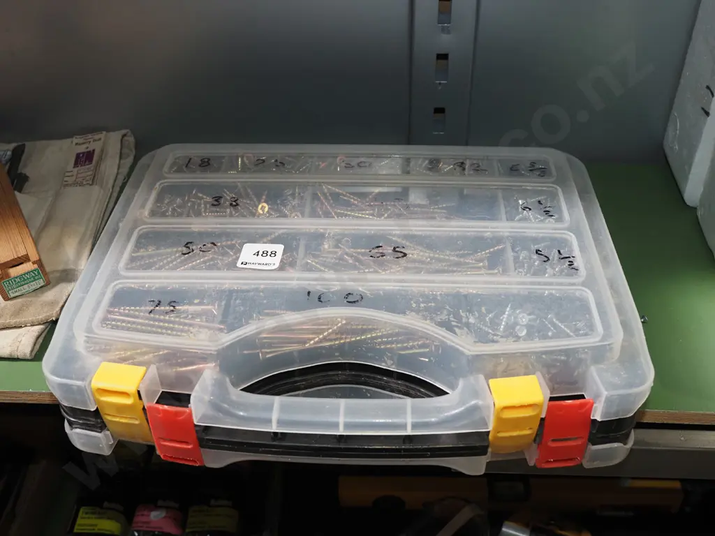 double sided plastic organiser of screws, dowels, nuts etc Image 1++