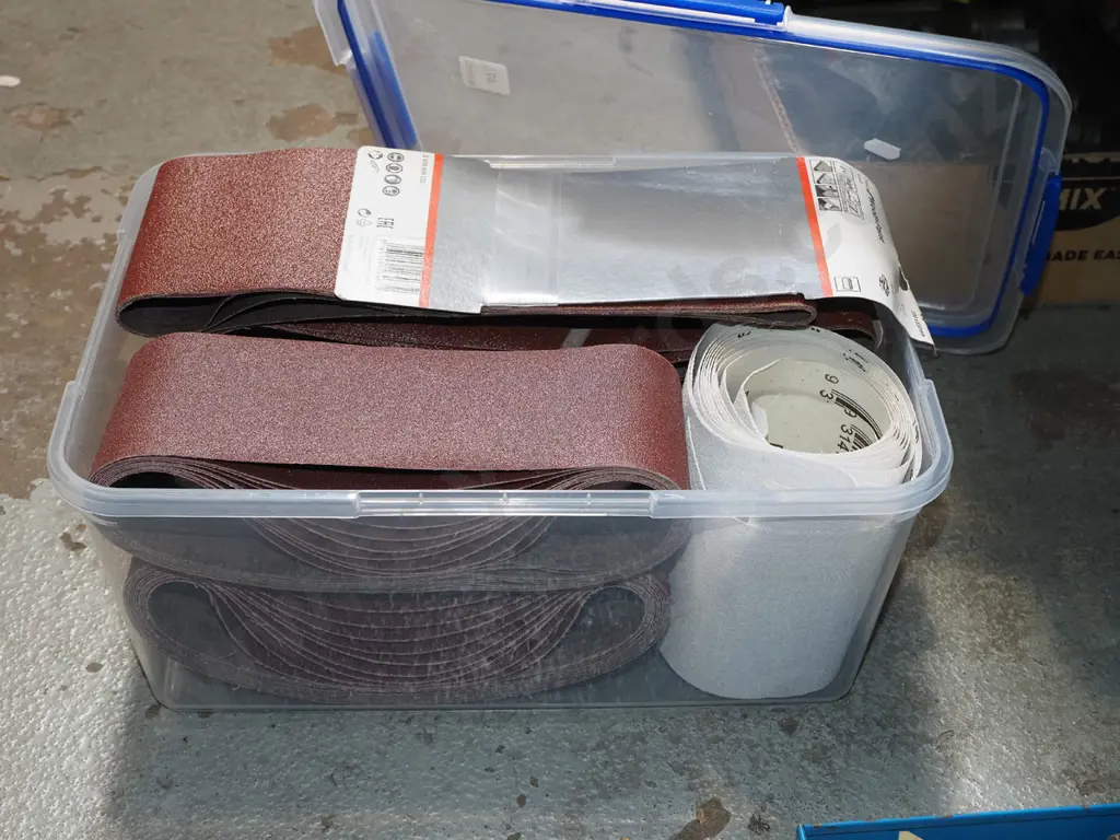 storage container of sand paper, sanding belts Image 1++