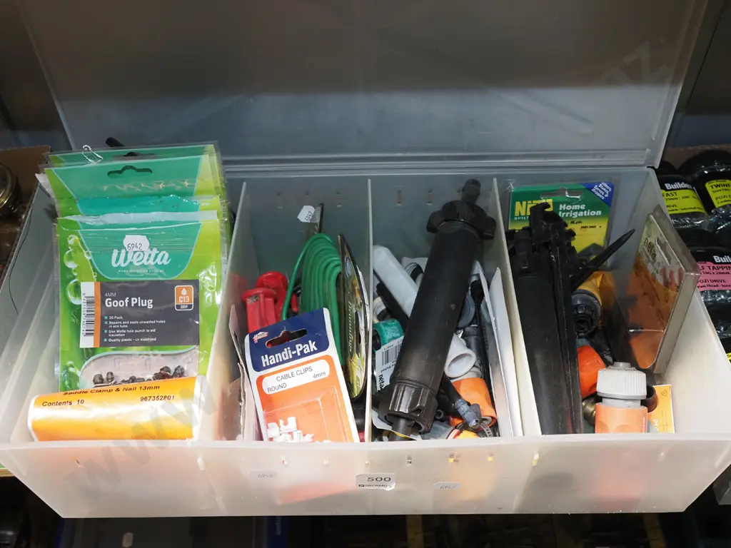 plastic container of irrigation fittings Image 1++