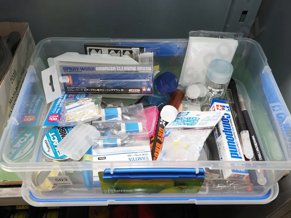 box; pliers, polishing compound stones etc Image 1++