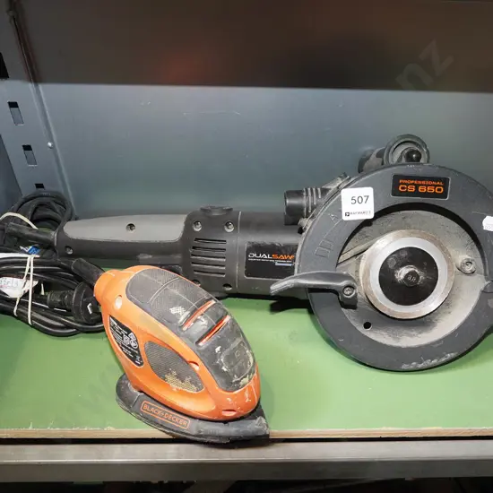Dual saw, Black and Decker mouse sander