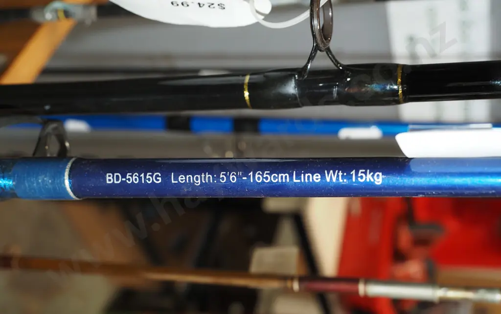 2x fishing rods - orange dots Image 1++