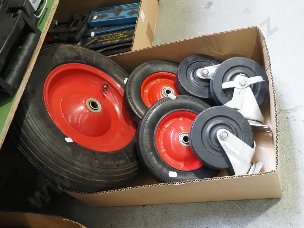 box; casters, rubber wheels, pneumatic wheelbarrow wheel Image 1++
