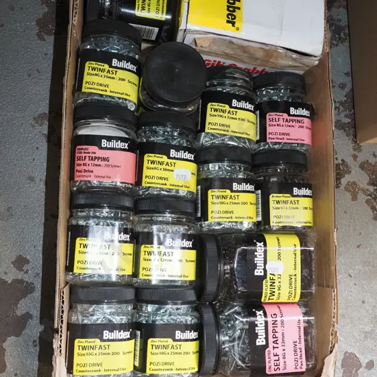 box; various screws  