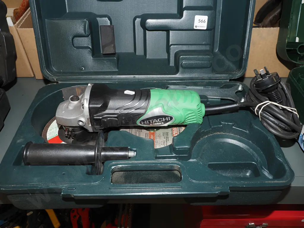 cased Hitachi G13SR3 angle grinder Image 1++