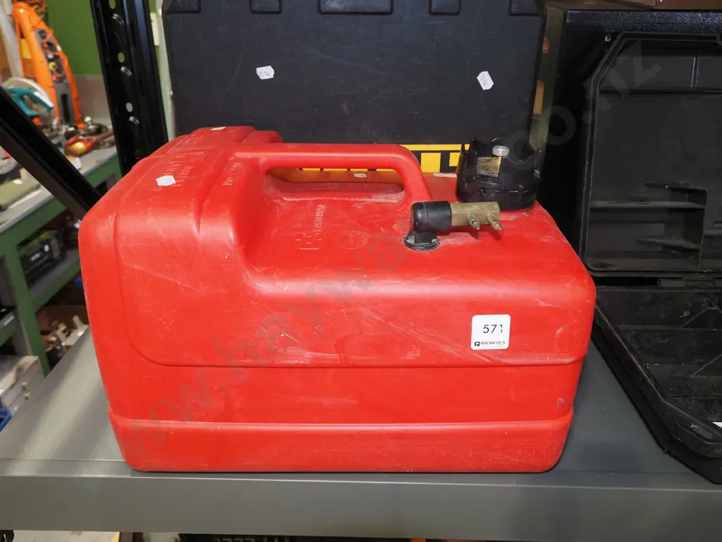 red plastic 11.3L boat fuel tank Image 1++