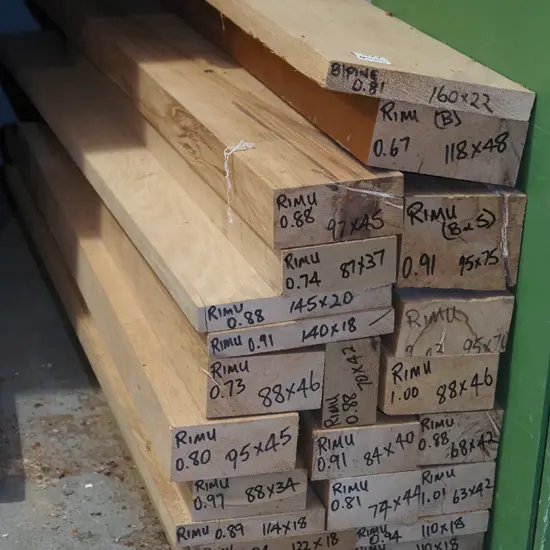 various lengths of timber