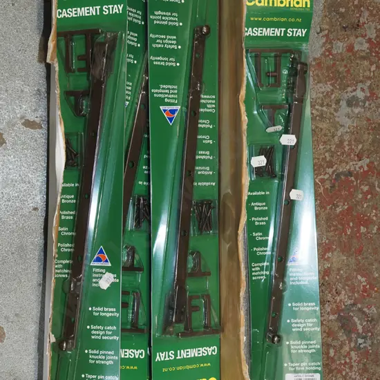 box; casement stays