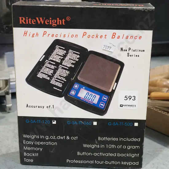cased Rite Weight precision pocket scales