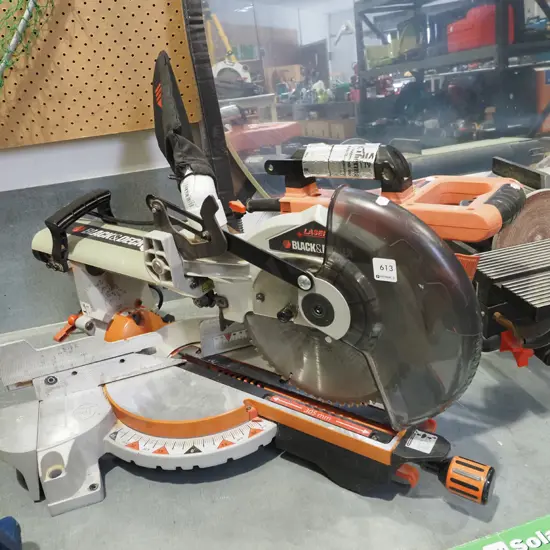 Black and Decker 305mm compound sliding mitre saw with laser