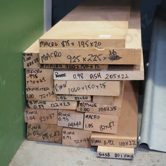 various lengths of timber