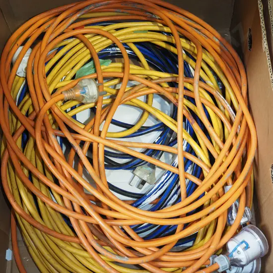 box; extension cords