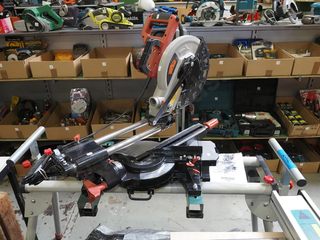 Toolshed compound sliding mitre saw on Bosch stand Image 1++
