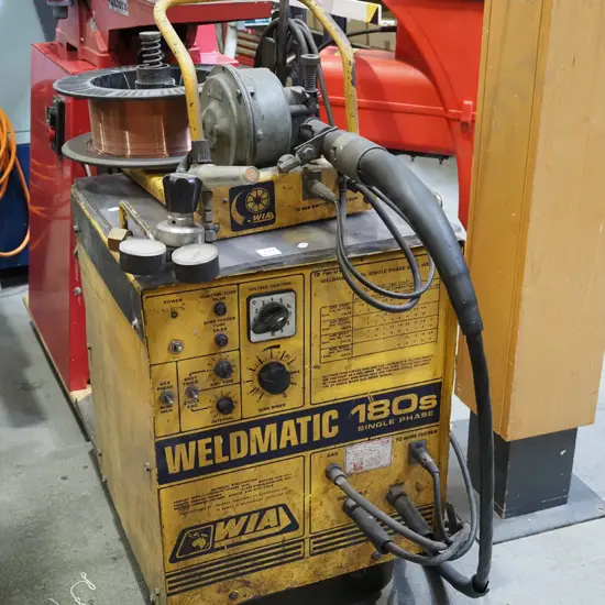 Weldmatic 180S single phase mig welding machine equipped with top mounted wire spool