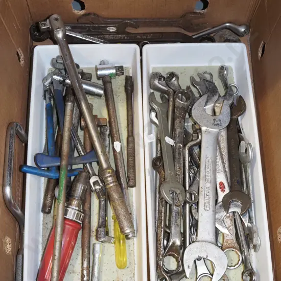 box; spanners, socket wrenches