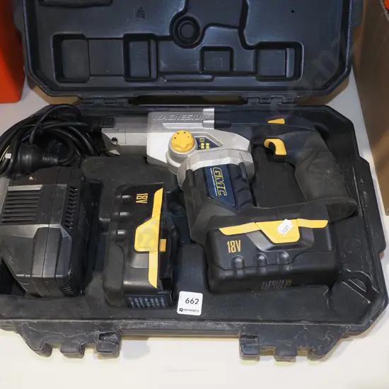 cased GMC 18V battery powered all nailer