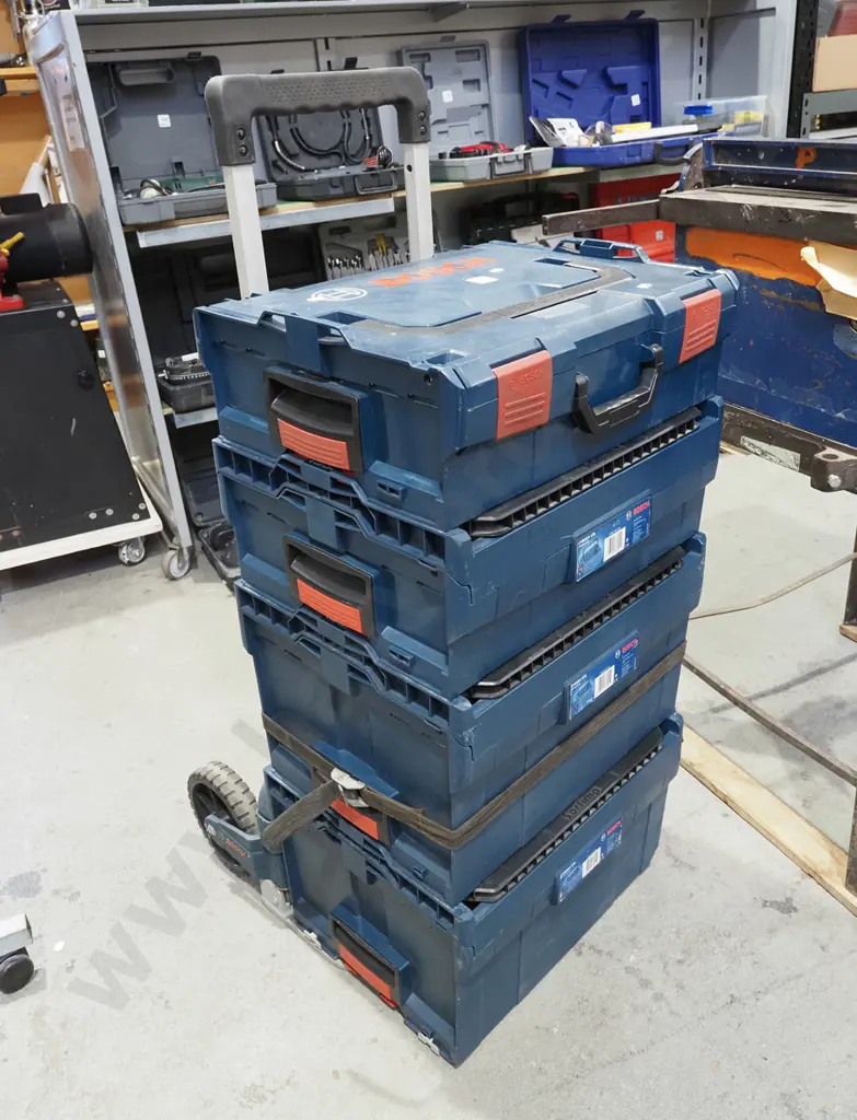 Bosch 4 bin tool chest with collapsable sack barrow Image 1++