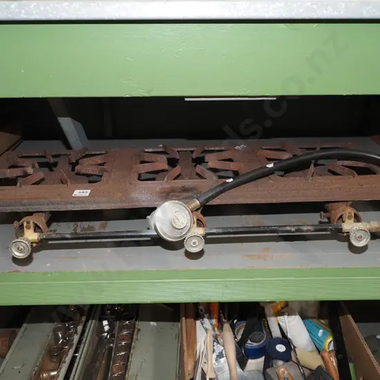 cast iron 3 burner gas stove