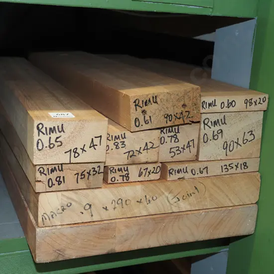 various lengths of timber