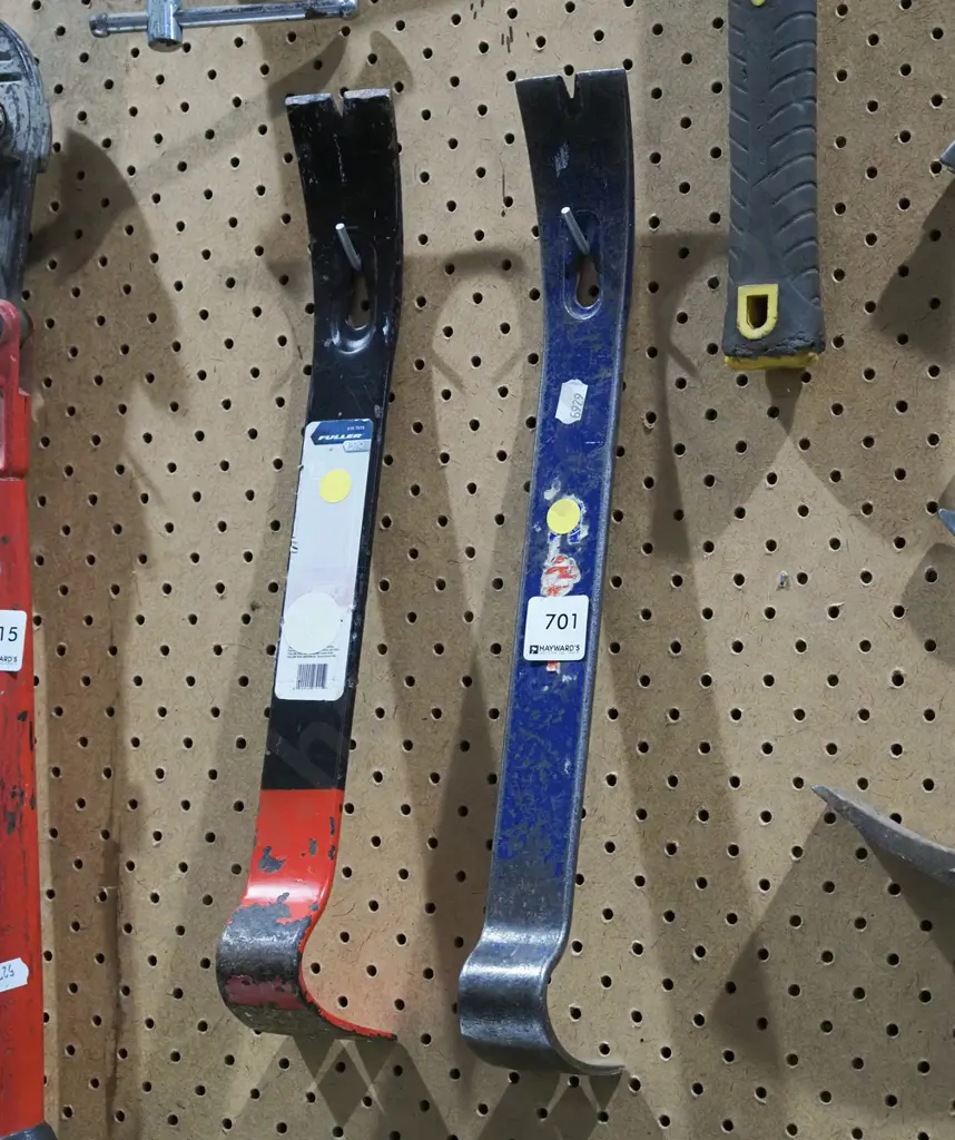 2x small wrecking bars - yellow dots Image 1++