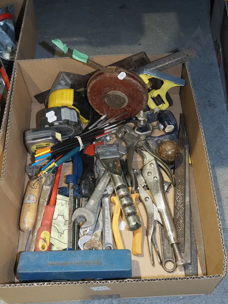 box; open end and ring spanners, vice grips etc Image 1++