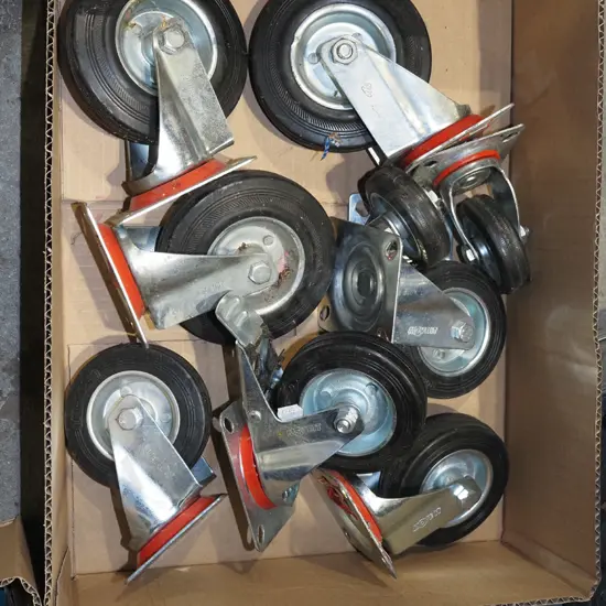 box of various casters