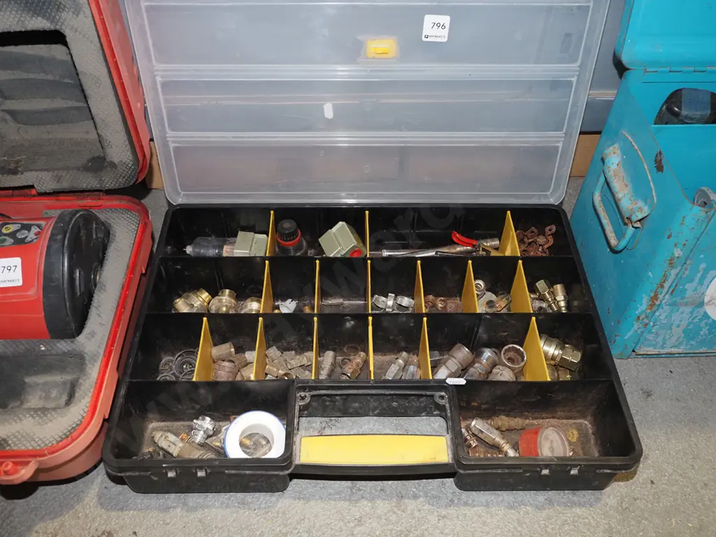 plastic organiser; air hose fittings etc Image 1++